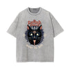 Washed Cat Graphic Cotton Tee