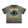 Vintage Frayed Cat Pattern Tee