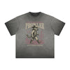 Vintage Frayed Cat Pattern Tee