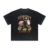 Thick Faded Cat Graphic T Shirt
