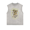 Frayed Edge Tiger Graphic Tank Top