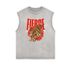Frayed Edge Tiger Graphic Tank Top