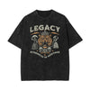 Stone Wash Tiger Pattern T Shirt