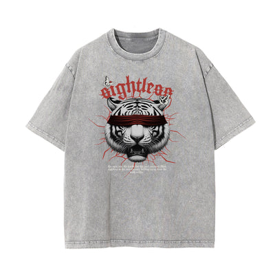 Washed Tiger Graphic Cotton Tee