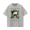 Washed Skull & Money Graphic Cotton Tee