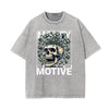 Washed Skull & Money Graphic Cotton Tee