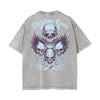 Washed Skull & Money Graphic Cotton Tee