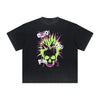 Vintage Frayed Skull & Money Pattern Tee