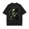 Stone Wash Skull & Money Pattern T Shirt
