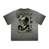 Thick Faded Skull & Money Graphic T Shirt