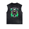 Frayed Edge Skull & Money Graphic Tank Top