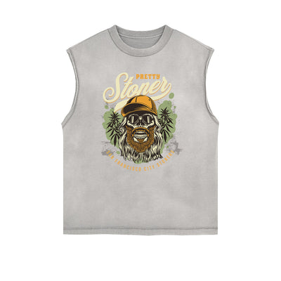Frayed Edge Holiday Graphic Tank Top