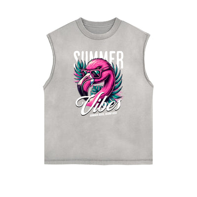 Frayed Edge Holiday Graphic Tank Top