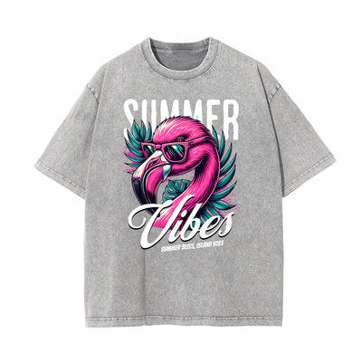 Washed Holiday Graphic Cotton Tee
