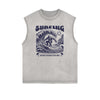 Frayed Edge Holiday Graphic Tank Top