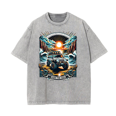 Washed Holiday Graphic Cotton Tee