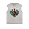 Frayed Edge Holiday Graphic Tank Top