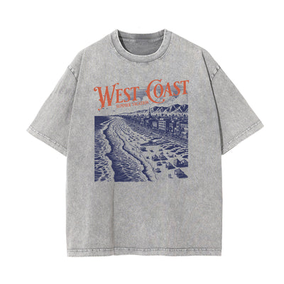 Washed Holiday Graphic Cotton Tee