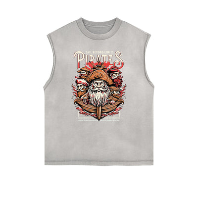 Frayed Edge Holiday Graphic Tank Top