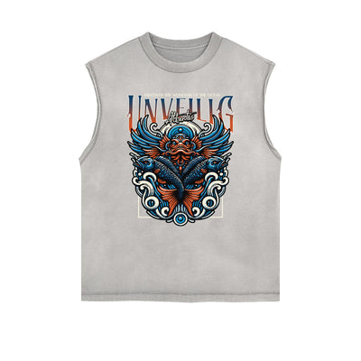 Frayed Edge Holiday Graphic Tank Top