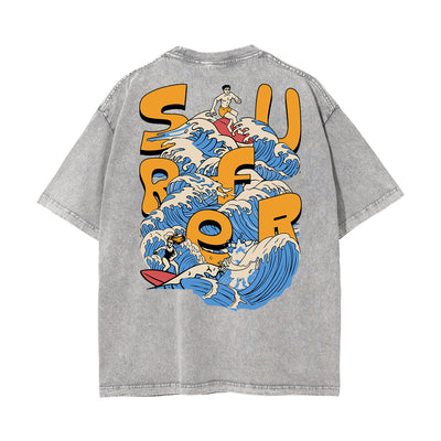 Washed Holiday Graphic Cotton Tee