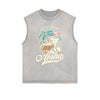 Frayed Edge Holiday Graphic Tank Top