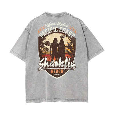 Washed Holiday Graphic Cotton Tee