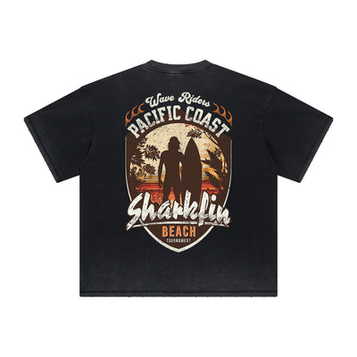 Thick Faded Holiday Graphic T Shirt