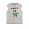 Frayed Edge Holiday Graphic Tank Top