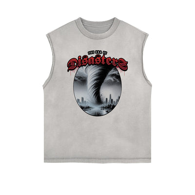 Frayed Edge Holiday Graphic Tank Top
