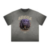 Vintage Frayed Gothic Pattern Tee