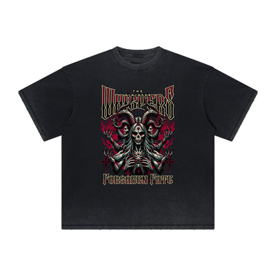 Thick Faded Gothic Graphic T Shirt