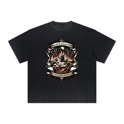Thick Faded Gothic Graphic T Shirt