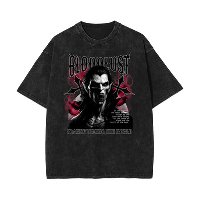Washed Gothic Graphic Cotton Tee