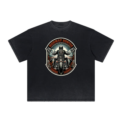 Thick Faded Winged Monster Graphic T Shirt