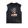 Distressed Sleeveless King Graphic Tee