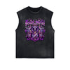 Distressed Sleeveless King Graphic Tee