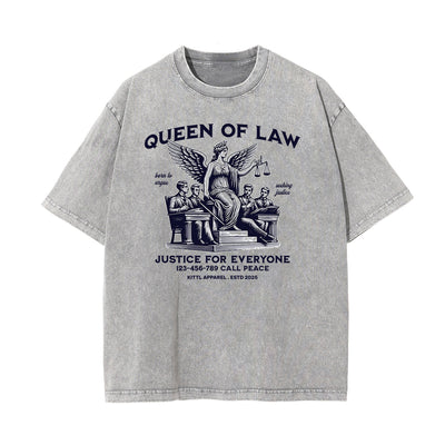 Washed Cotton Queen Graphic Tee
