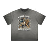 Vintage-Washed Frayed Queen Graphic Tee