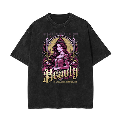 Stone-Washed Queen Graphic T-Shirt