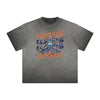 Vintage-Washed Frayed Queen Graphic Tee