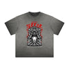 Vintage-Washed Frayed Queen Graphic Tee
