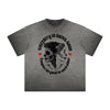Vintage-Washed Frayed Queen Graphic Tee