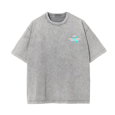 Stone-Washed Poker Graffiti Graphic Tee