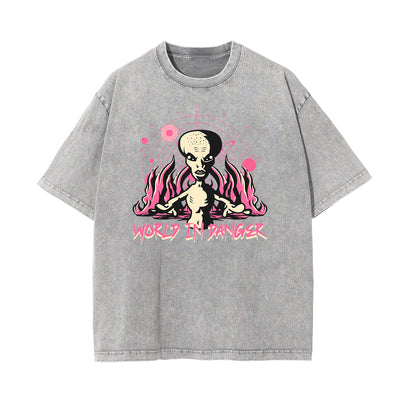 Stone-Washed Street Art Graffiti Graphic Tee