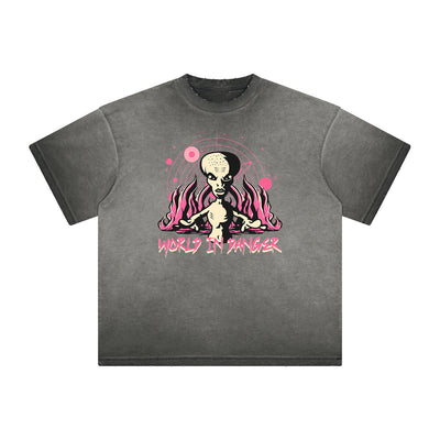 Heavyweight Washed Graffiti Graphic Tee