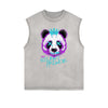 Frayed-Hem Street Art Graffiti Tank Top