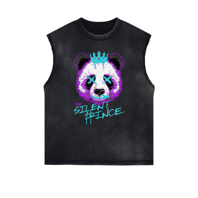 Distressed Street Art Graffiti Sleeveless Tee