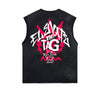Distressed Street Art Graffiti Sleeveless Tee