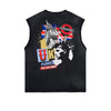 Distressed Street Art Graffiti Sleeveless Tee